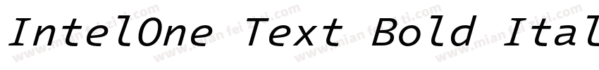 IntelOne Text Bold Italic字体转换